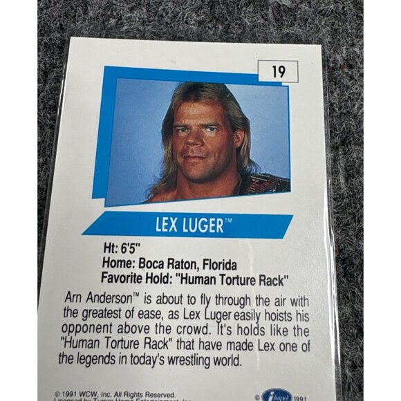 1991 WCW Lex Luger Collectible Trading Cards Set - Picture 5 of 6
